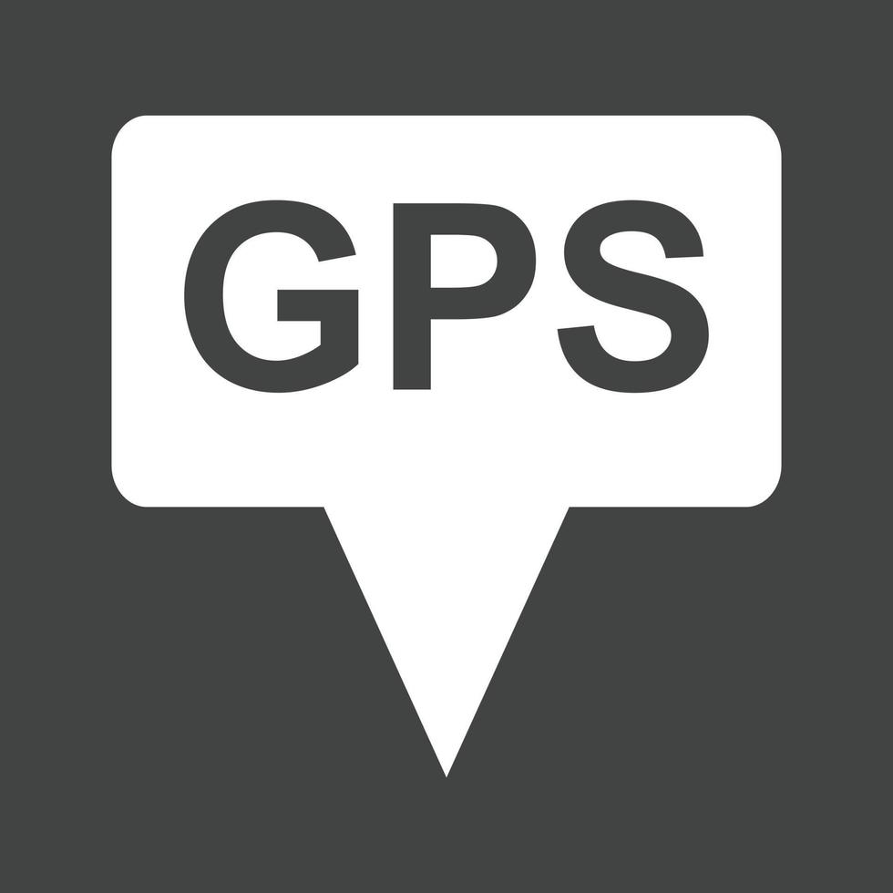 GPS II Glyph Inverted Icon vector