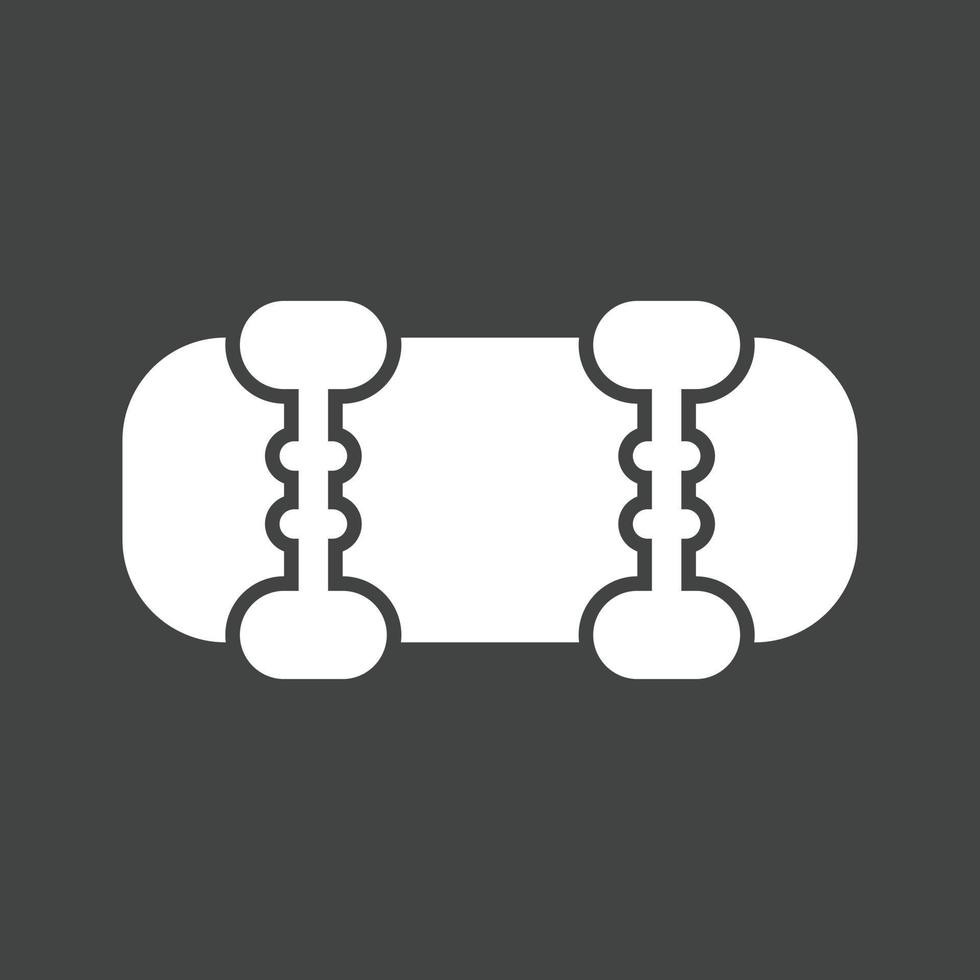 Skates Glyph Inverted Icon vector