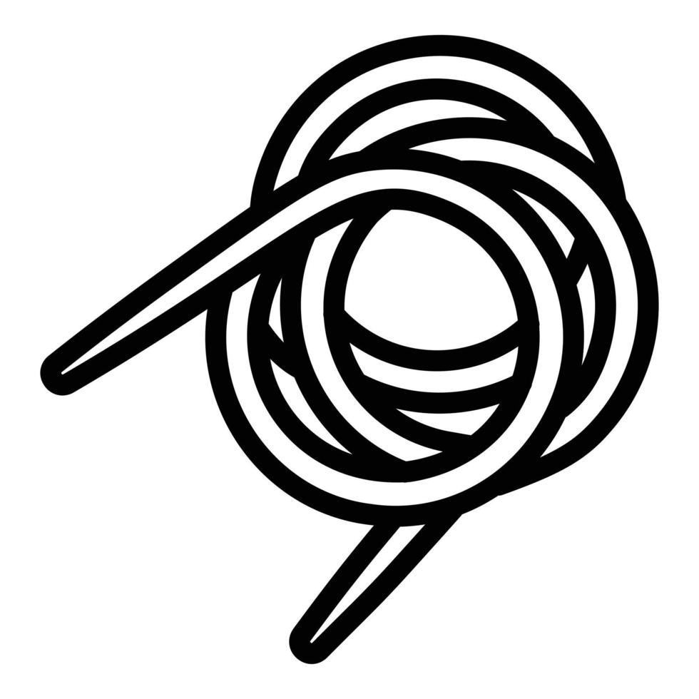 Bronze coil icon, outline style vector