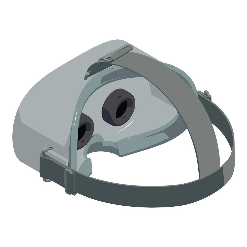 Vr game goggles icon, isometric style vector