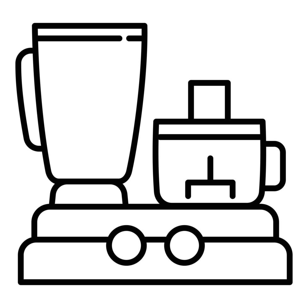 Food processor icon, outline style vector