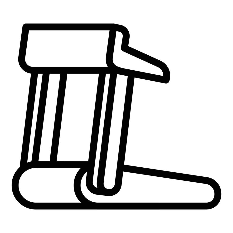 Treadmill icon, outline style vector