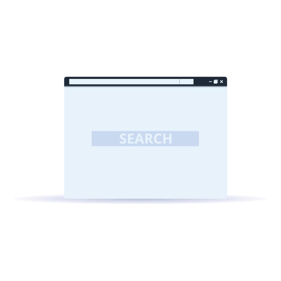 Browser search icon, cartoon style vector