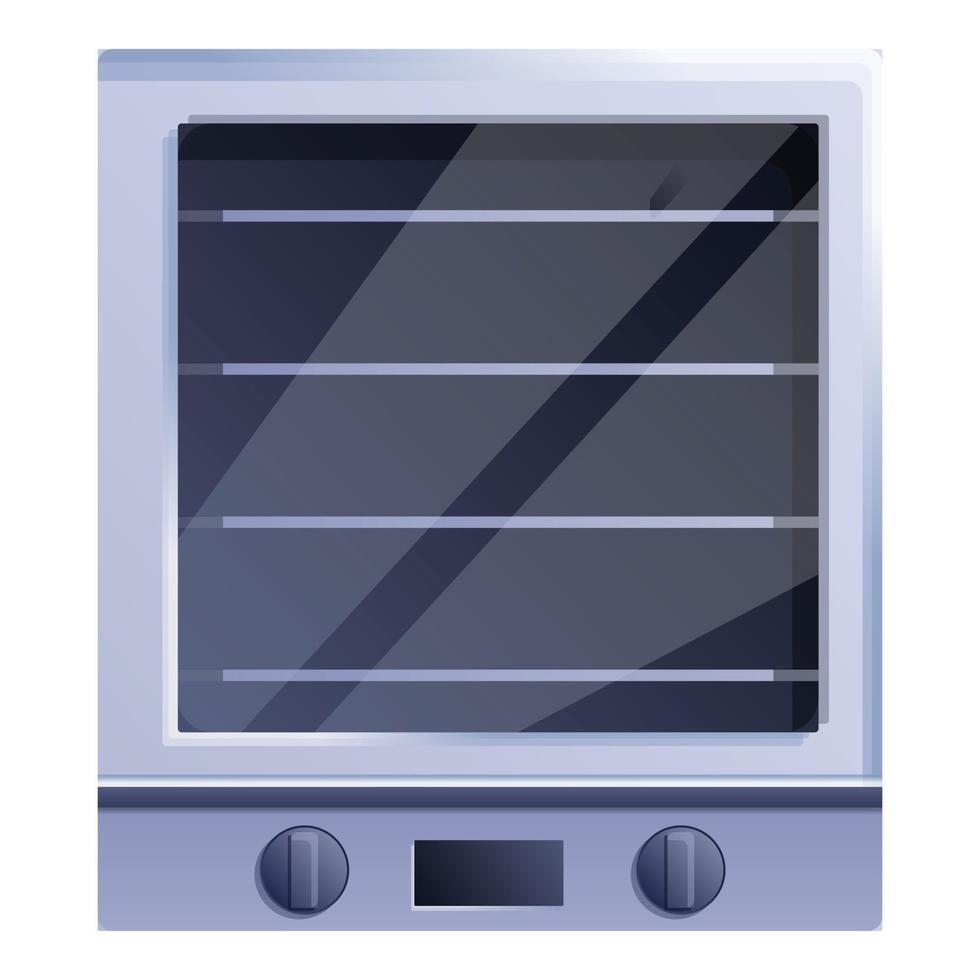 Cooker convection oven icon, cartoon style vector