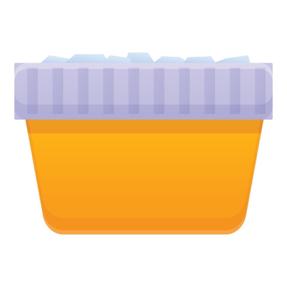 Kitchen ice cube box icon, cartoon style vector