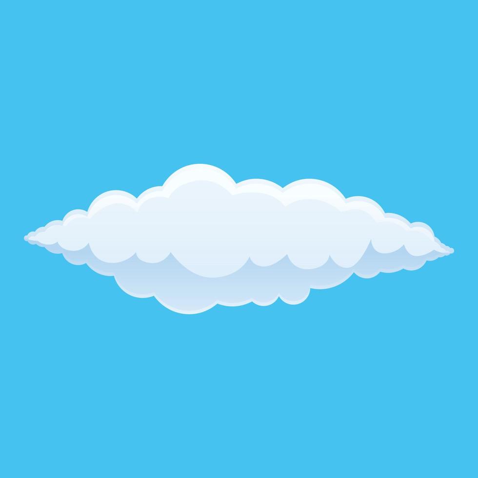 icono de nube de primavera, estilo de dibujos animados vector