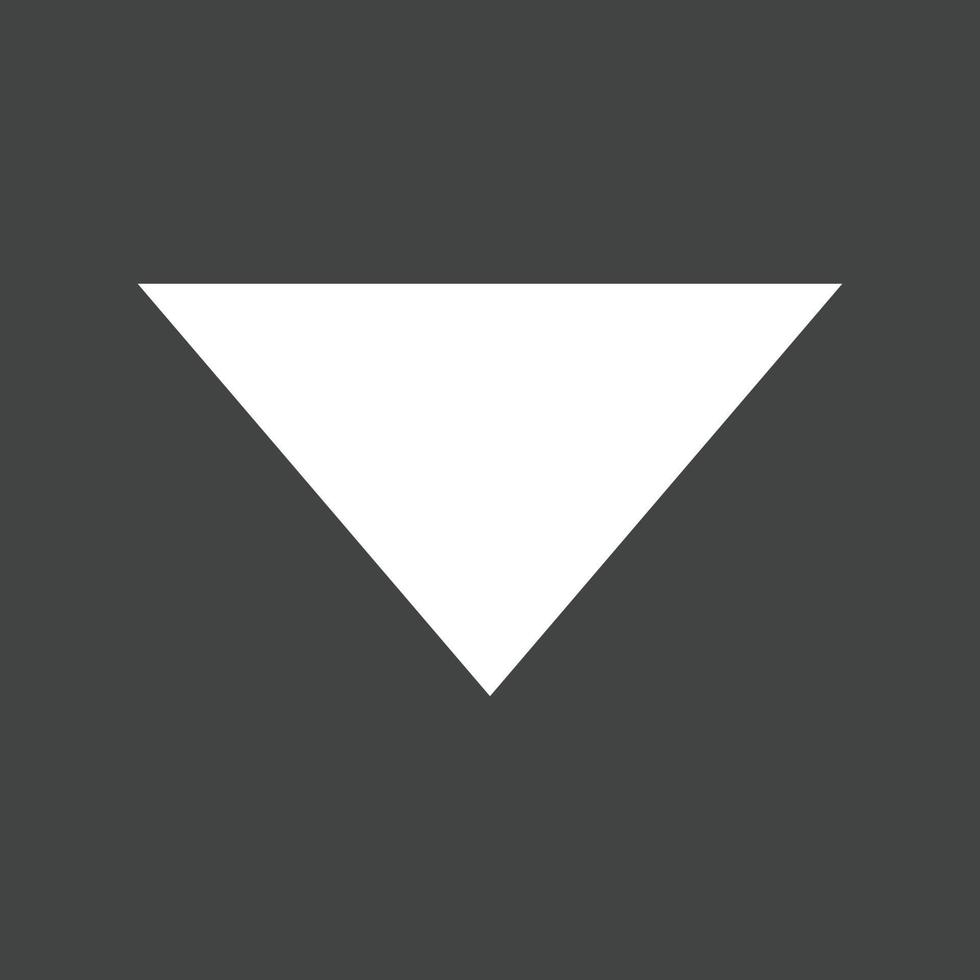 Triangle Arrow Down Glyph Inverted Icon vector