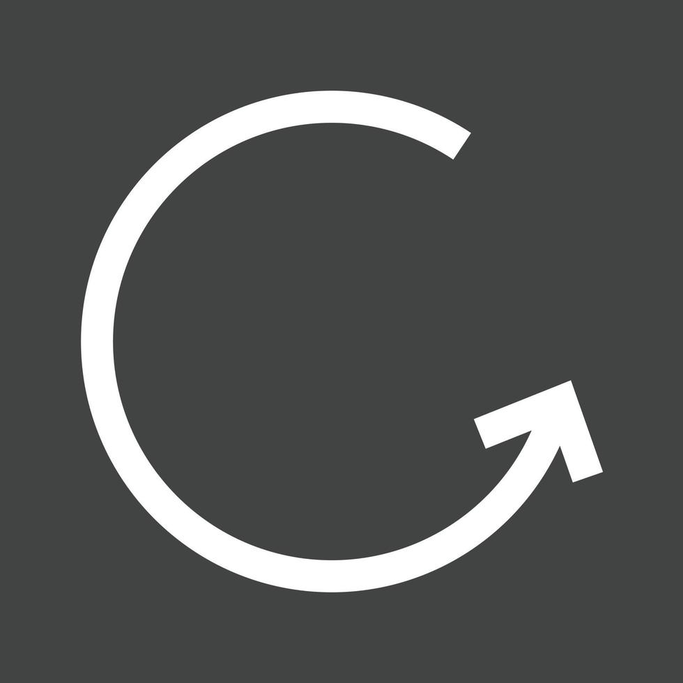 Right Back Arrow Glyph Inverted Icon vector