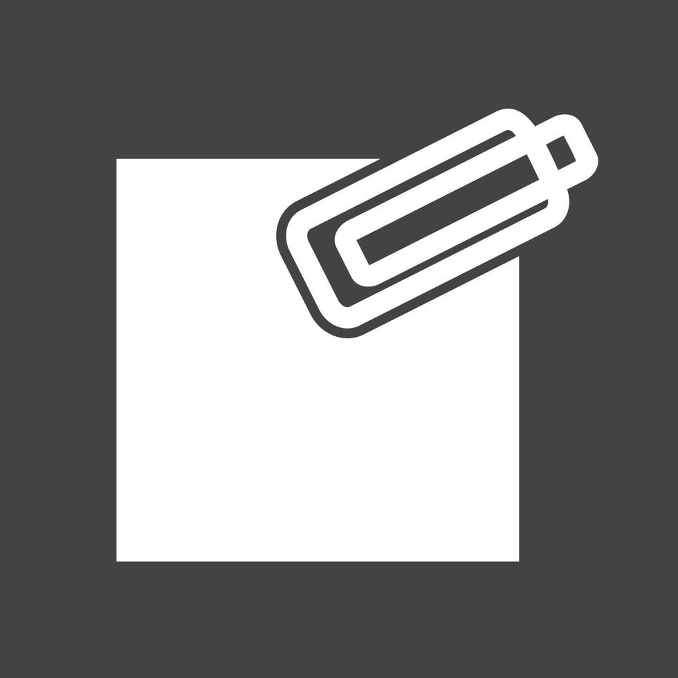 Attachment Glyph Inverted Icon vector