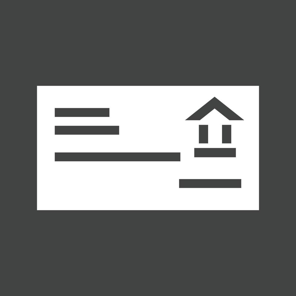 Current Account Glyph Inverted Icon vector
