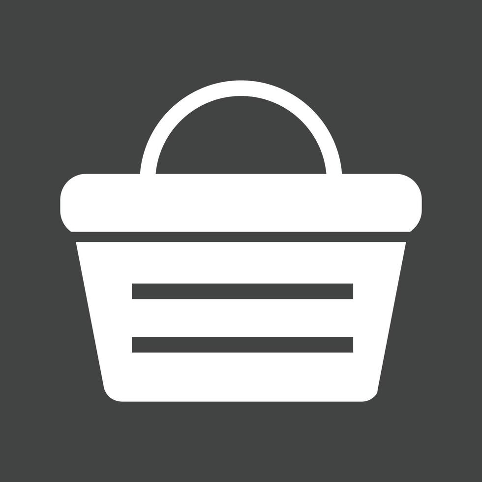 Vegetable Basket Glyph Inverted Icon vector