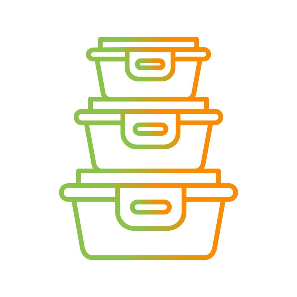 Plastic Food Container Vector Icon