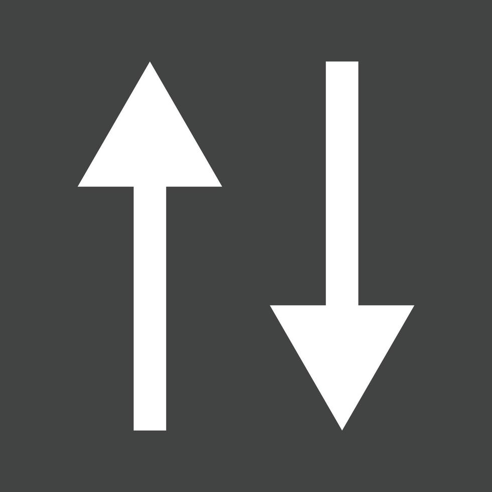 Two Way Road Glyph Inverted Icon vector