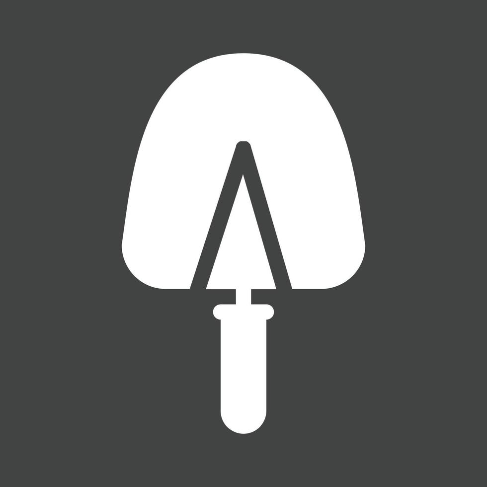 Trowel Glyph Inverted Icon vector