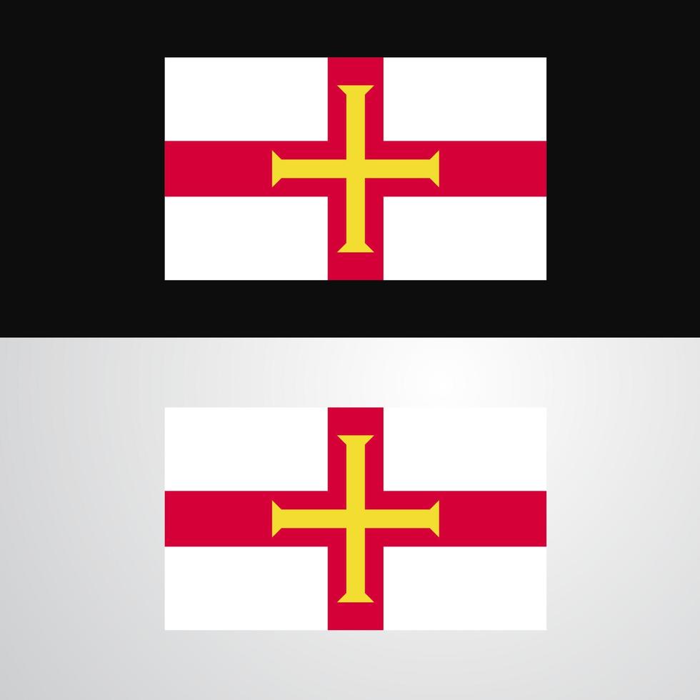 diseño de banner de bandera de guernsey vector