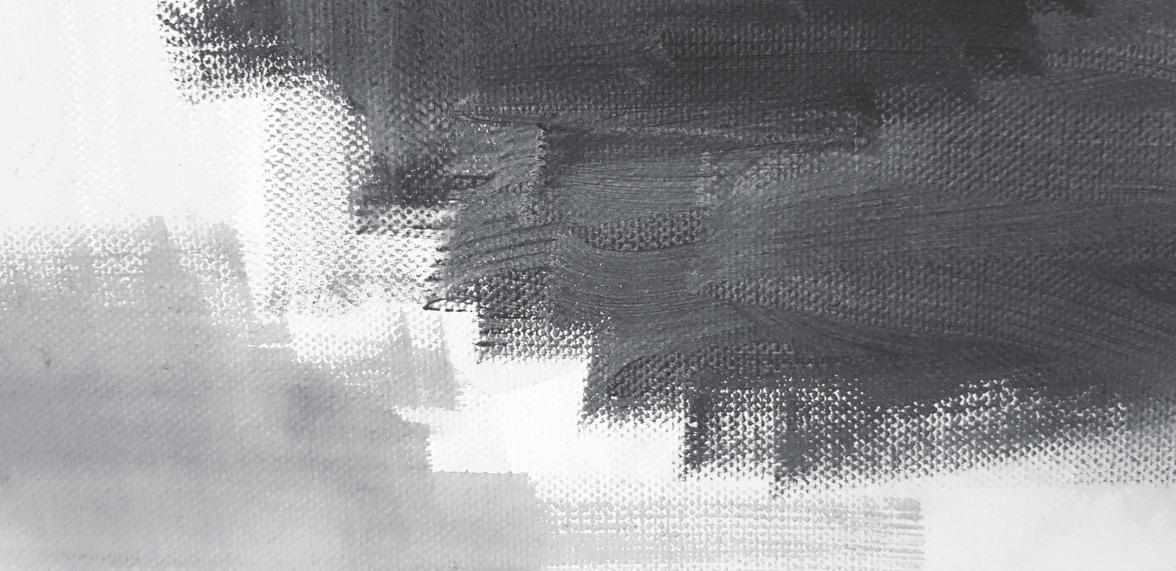 Black and white abstract painting on canvas paper for background in