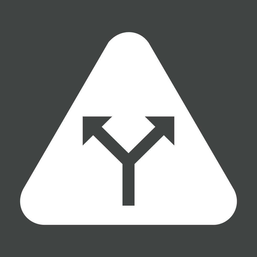 Y - Intersection Glyph Inverted Icon vector