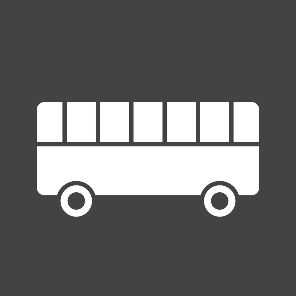 Toy Bus Glyph Inverted Icon vector