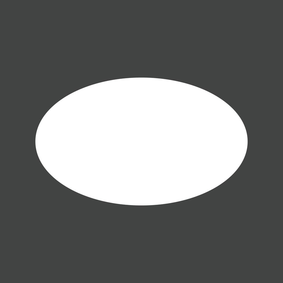 Oval Glyph Inverted Icon vector