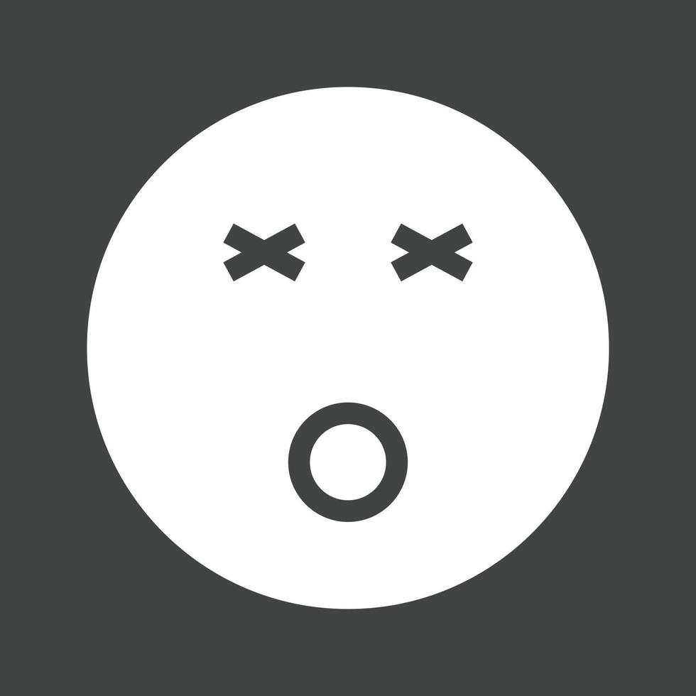 Dizzy Glyph Inverted Icon vector