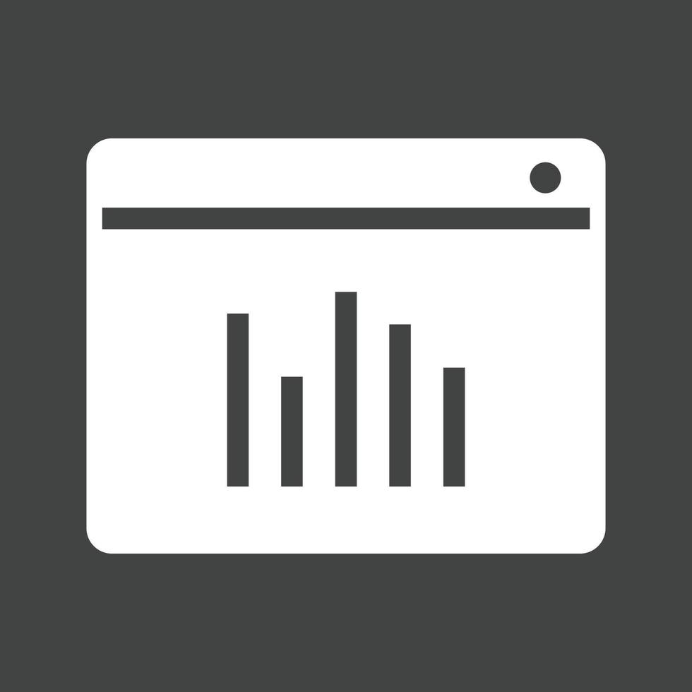 Statistics Glyph Inverted Icon vector
