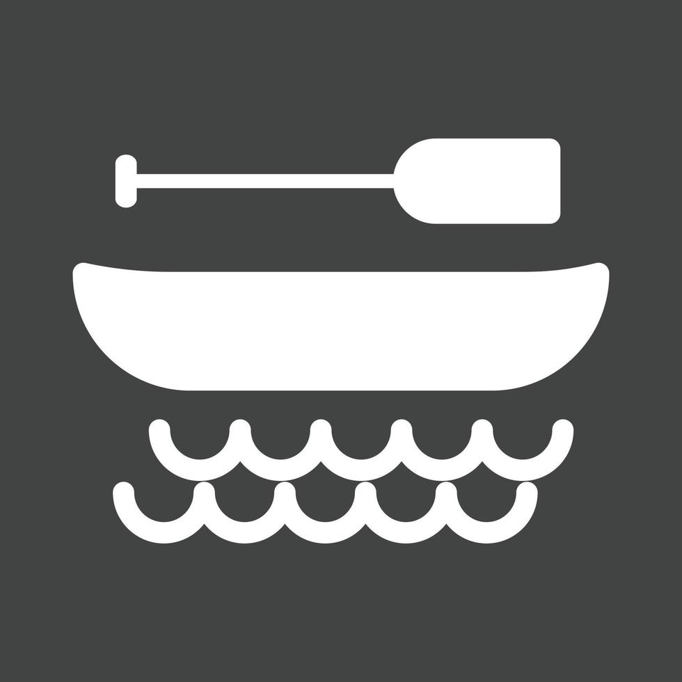 Boat I Glyph Inverted Icon vector