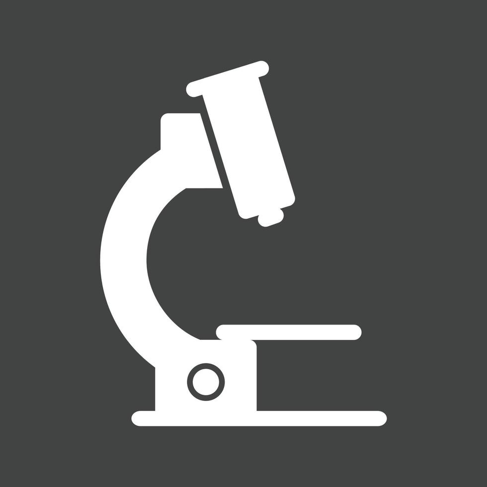 Microscope Glyph Inverted Icon vector