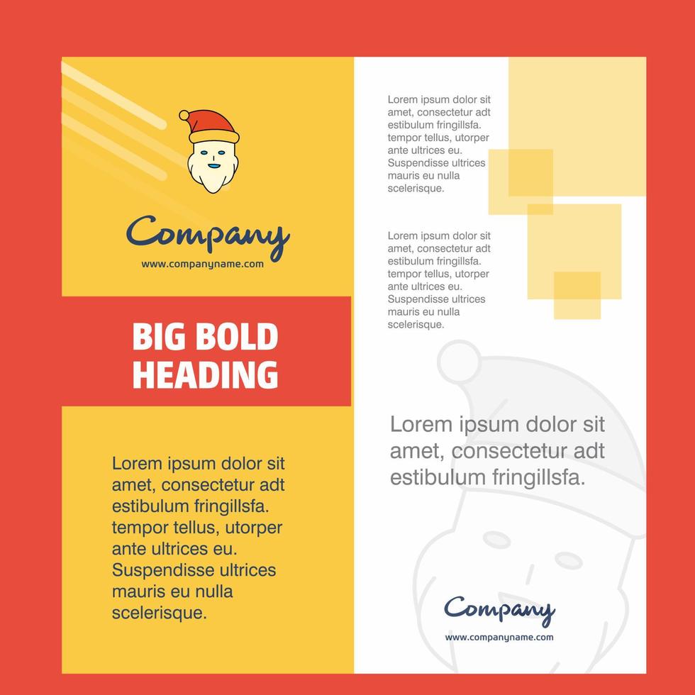 Santa clause Company Brochure Title Page Design Company profile annual report presentations leaflet Vector Background