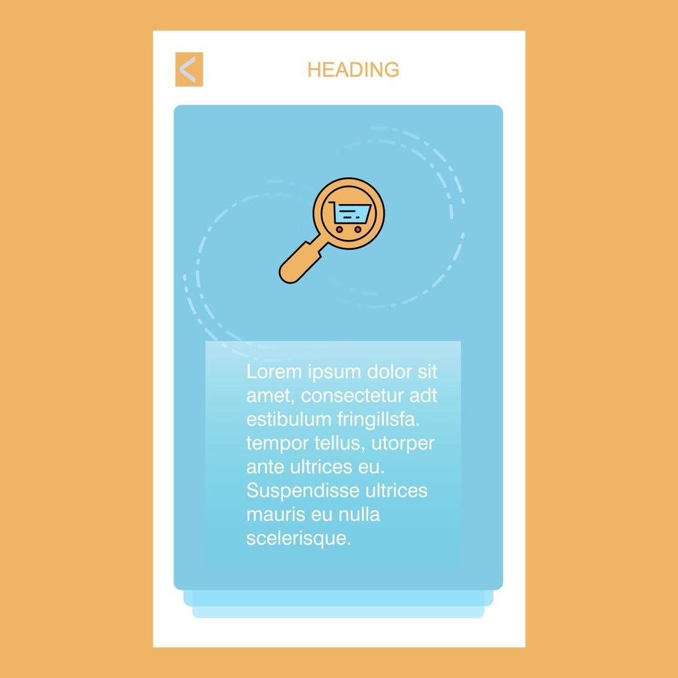Search goods online mobile vertical banner design design Vector
