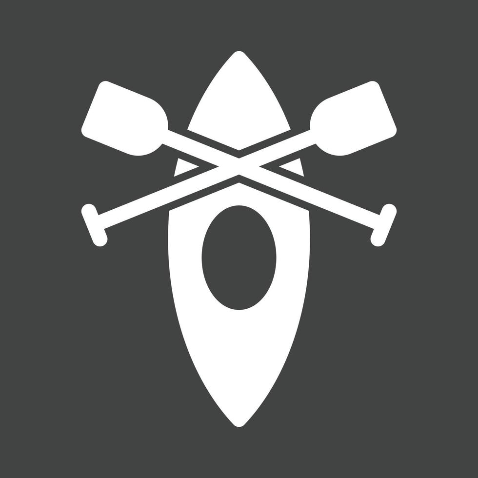 Boat II Glyph Inverted Icon vector