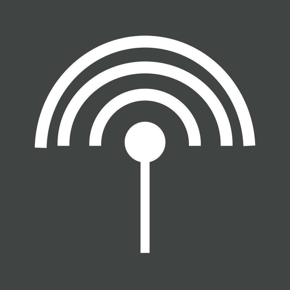Settings Input Antenna Glyph Inverted Icon vector