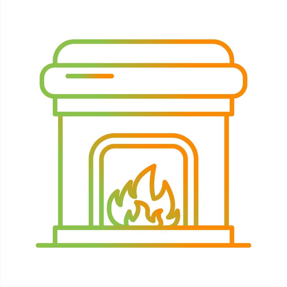 Fireplace Vector Icon