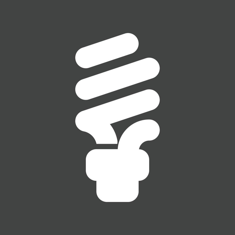 Electric Bulb I Glyph Inverted Icon vector