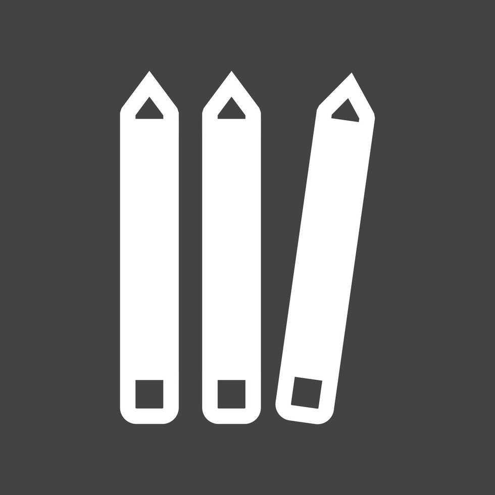 Pencils Glyph Inverted Icon vector