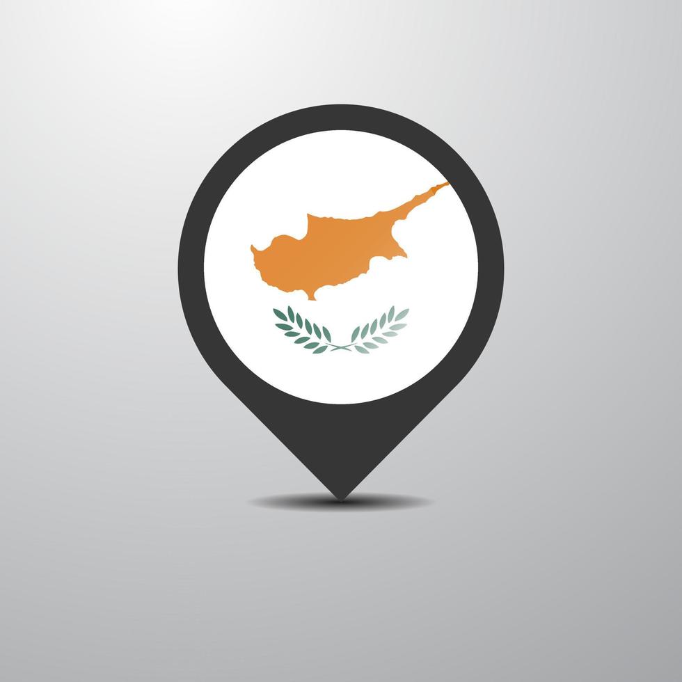 Cyprus Map Pin vector