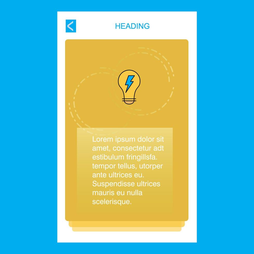 Bulb mobile vertical banner design design Vector