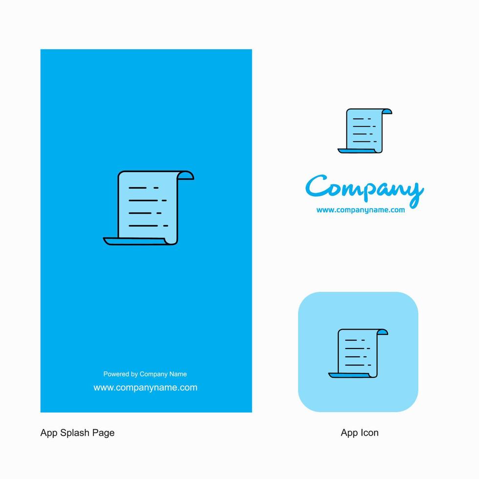 Text document Company Logo App Icon and Splash Page Design Creative ...