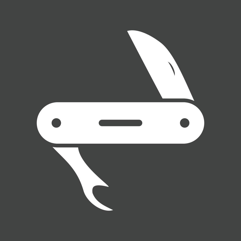 Army Knife Glyph Inverted Icon vector
