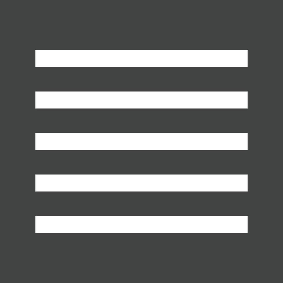 Justify Glyph Inverted Icon vector