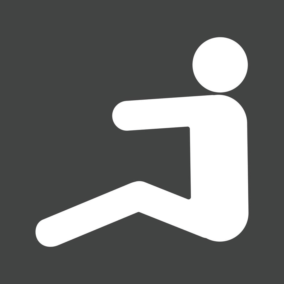 Sitting Glyph Inverted Icon vector