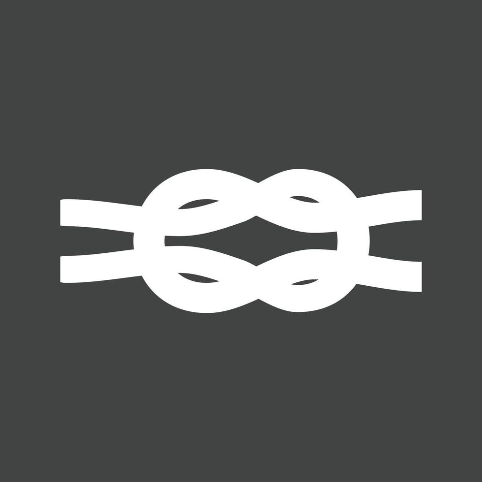 Rope Glyph Inverted Icon vector
