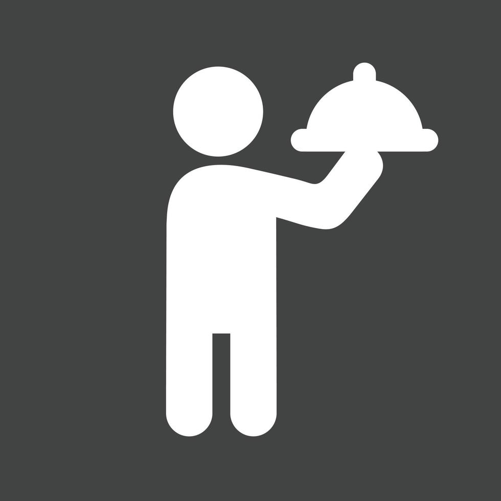 Waiter Glyph Inverted Icon vector