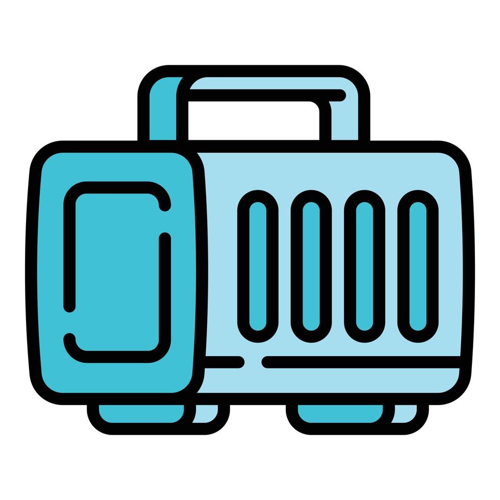 Plastic pet portable box icon, outline style vector