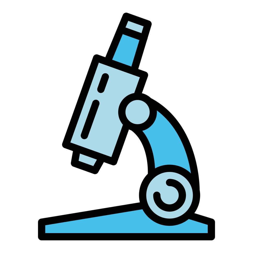 Forensic laboratory microscope icon, outline style vector