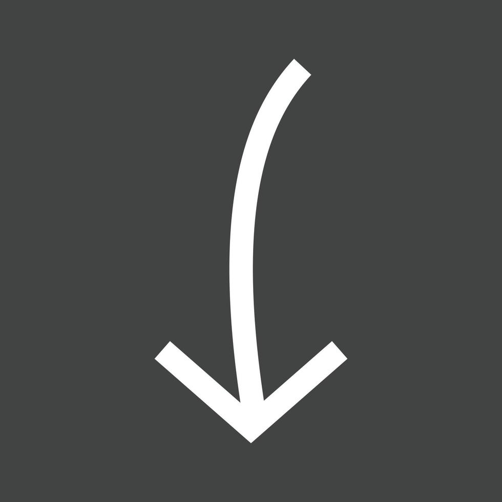 flecha apuntando hacia abajo glifo icono invertido vector