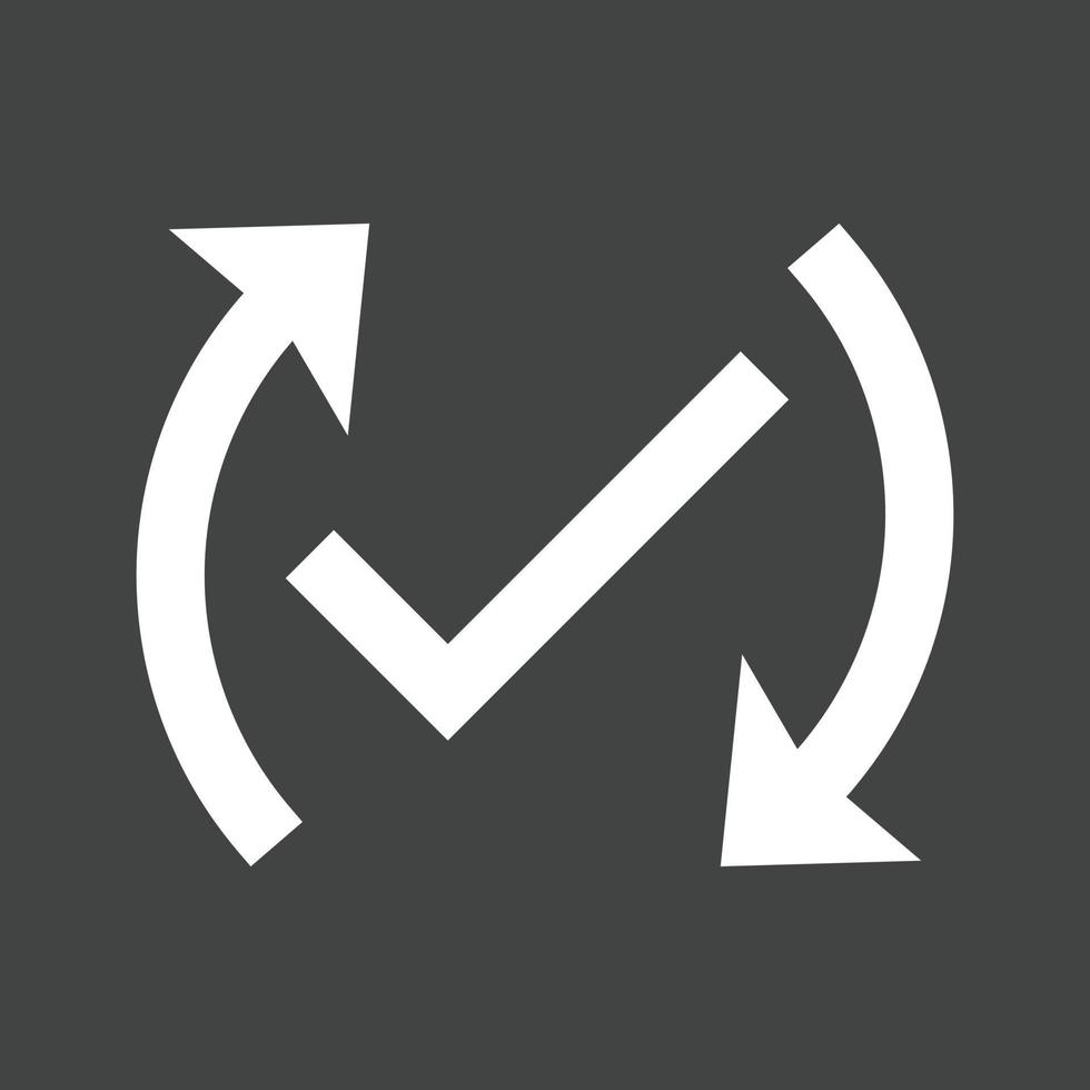 Total Quality Management Glyph Inverted Icon vector