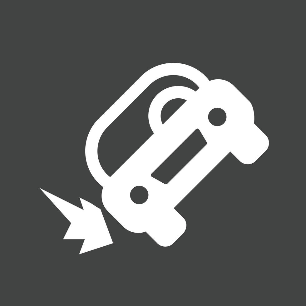 Accident Glyph Inverted Icon vector