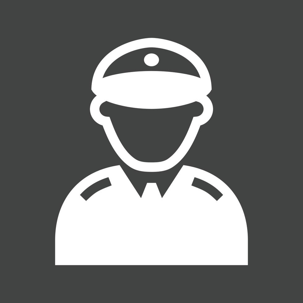 Militant Glyph Inverted Icon vector