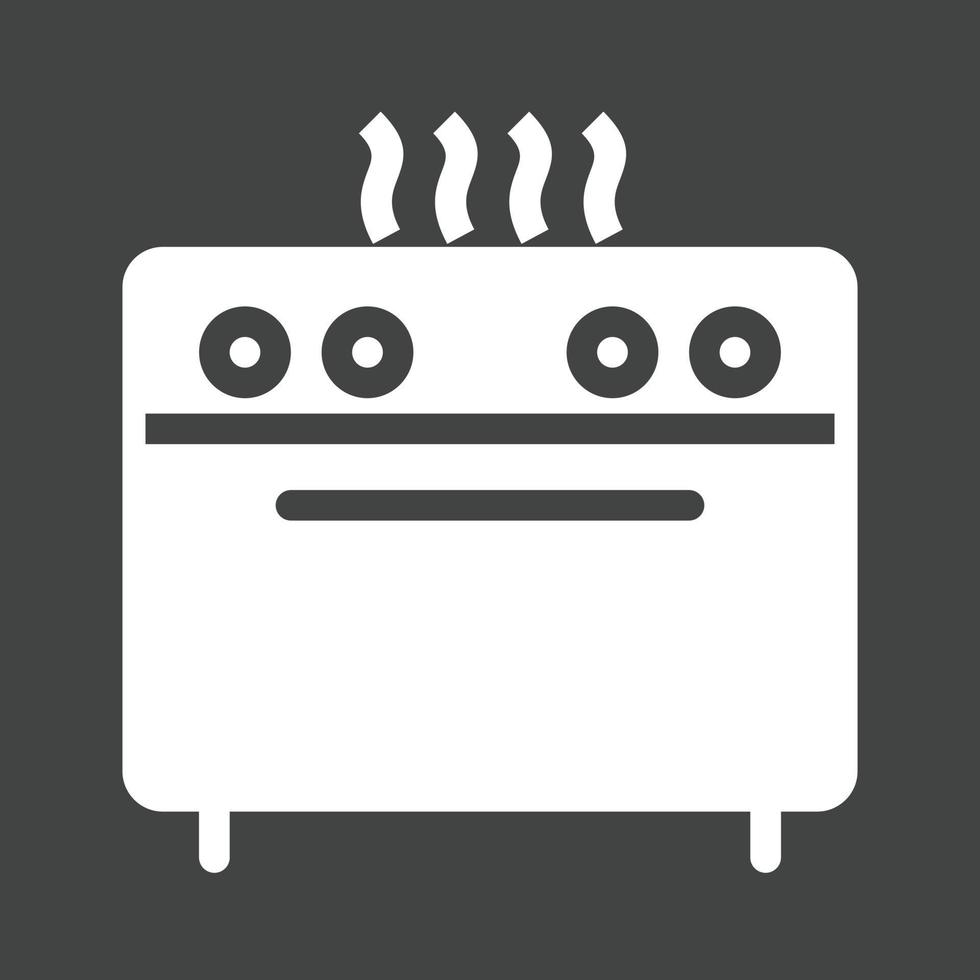 Stove Glyph Inverted Icon vector