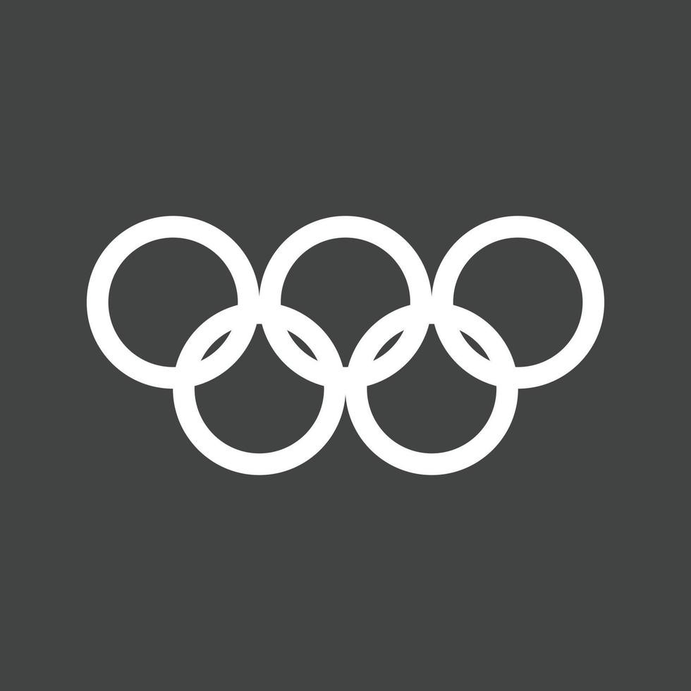 icono invertido del glifo olímpico vector